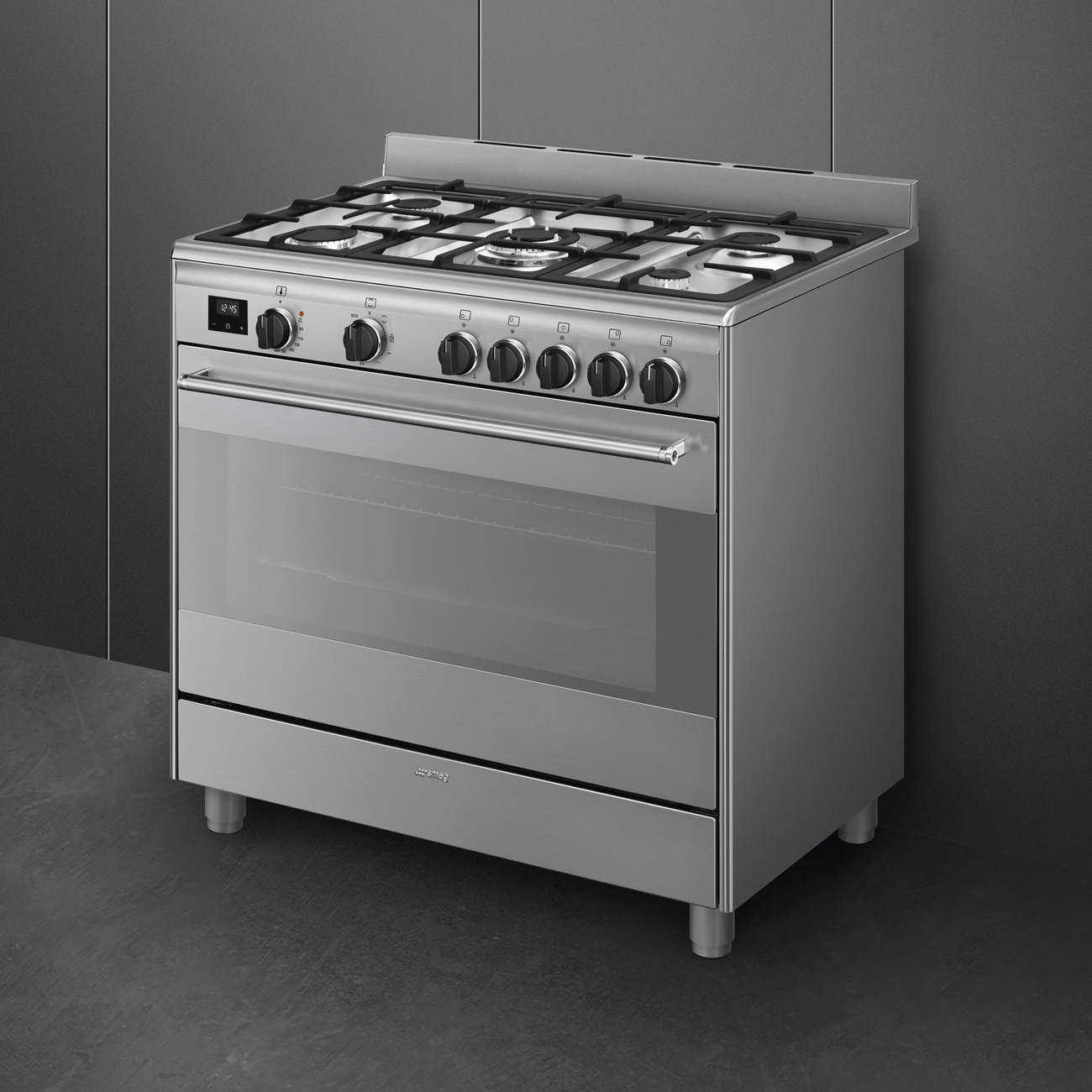 SMEG fornuis met gaskookplaat - 90cm - BG91X2