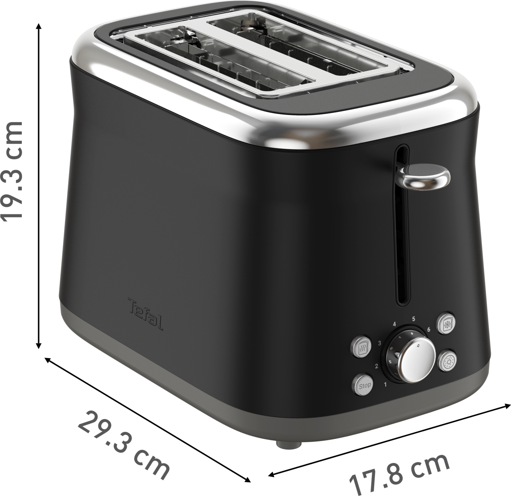 TEFAL Broodrooster zwart - TT7208E0