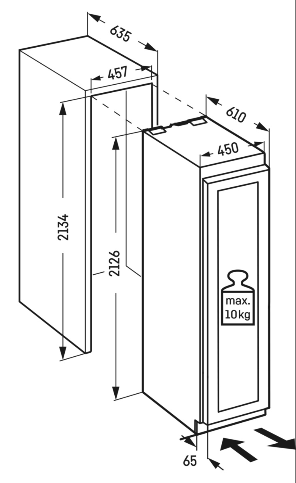 LIEBHERR MONOLITH Inbouw wijnklimaatkast - EWPI947120617