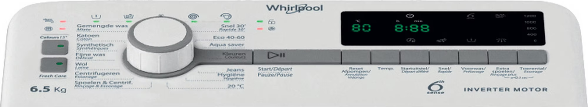 WHIRLPOOL Wasmachine 6.5 kg - TDLR65251BBE