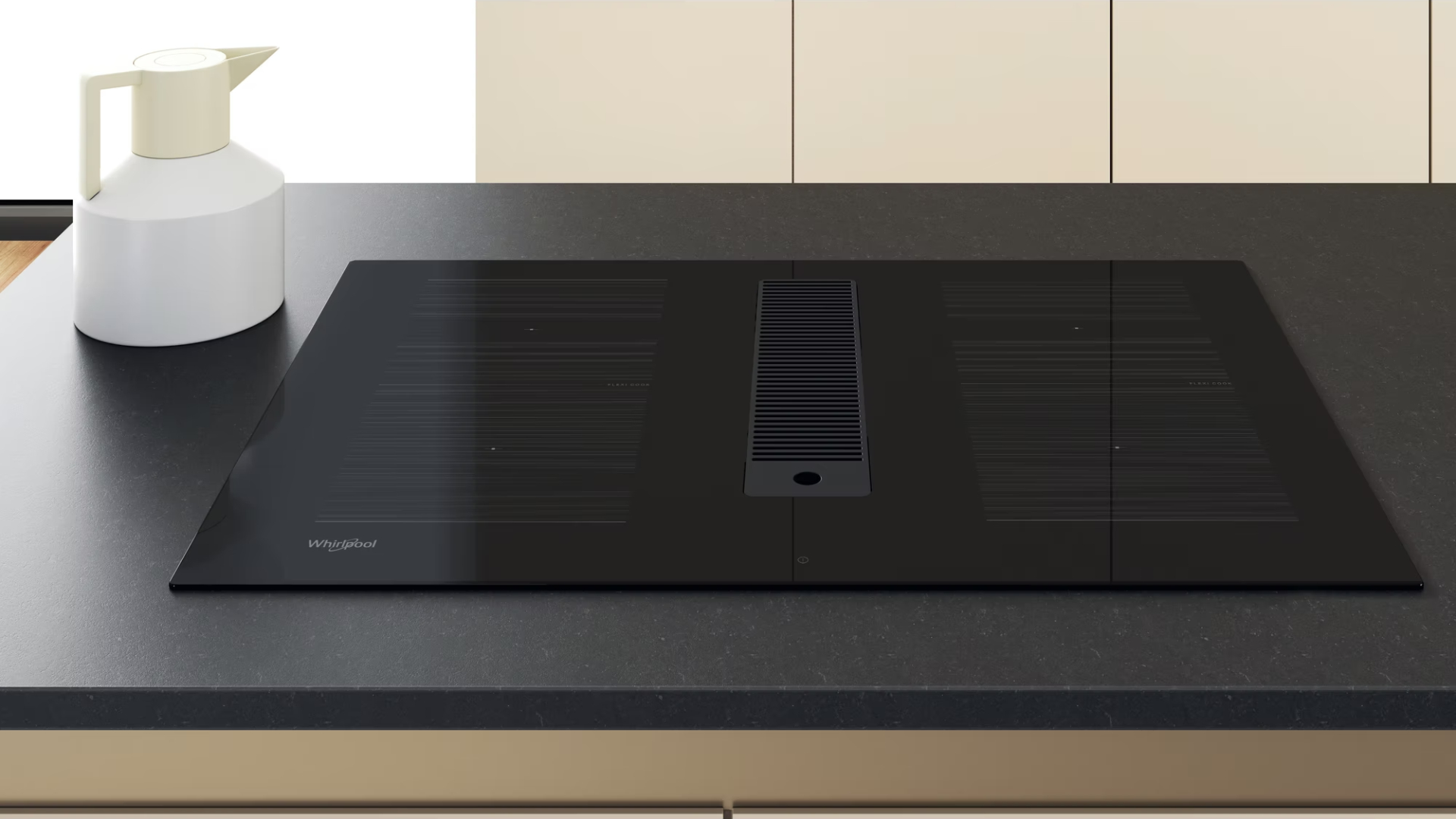 WHIRLPOOL kookplaat met afzuiging - 83cm - WVHF83BB