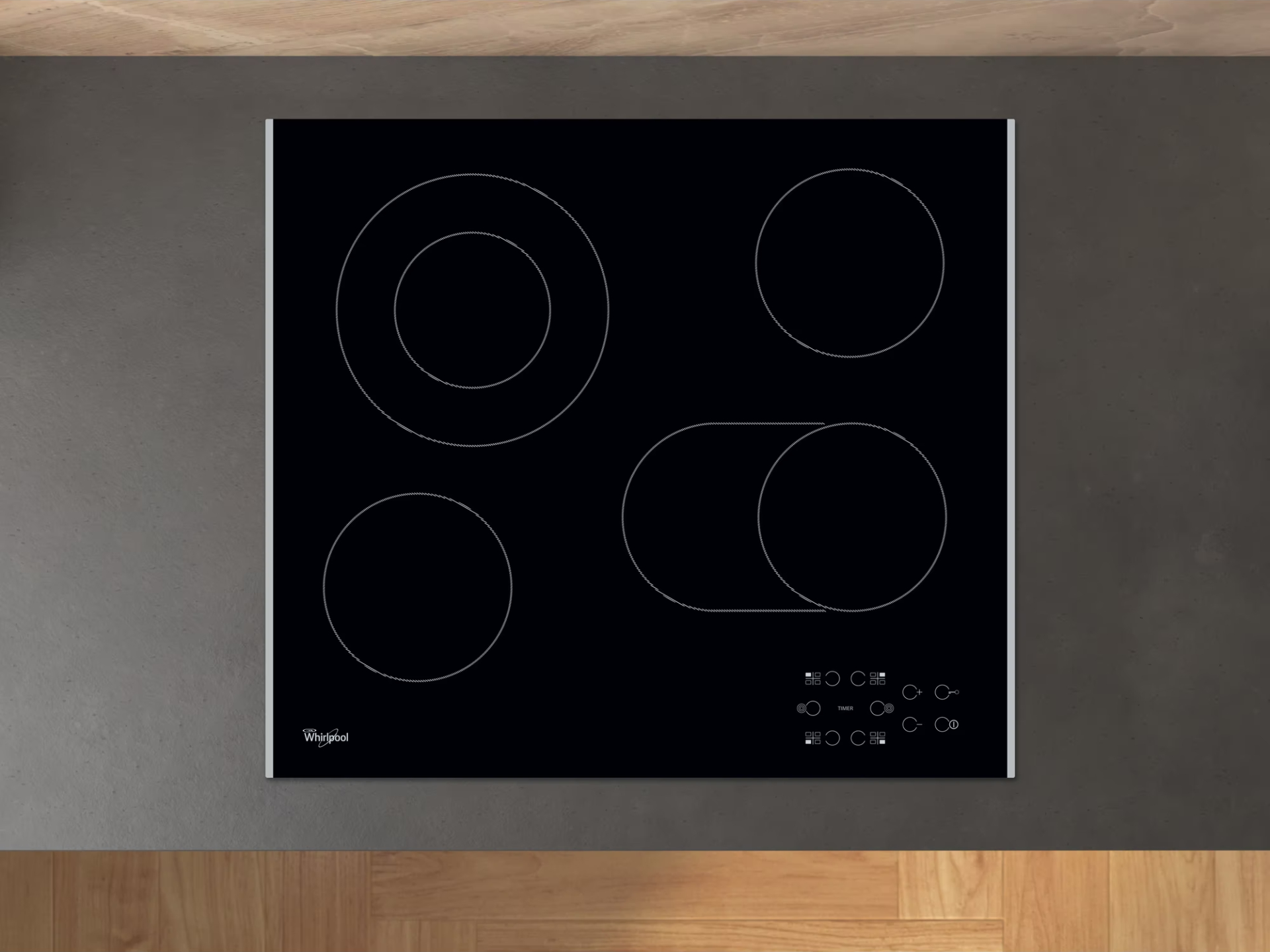 WHIRLPOOL vitrokeramische kookplaat - 58cm - AKT8210LX
