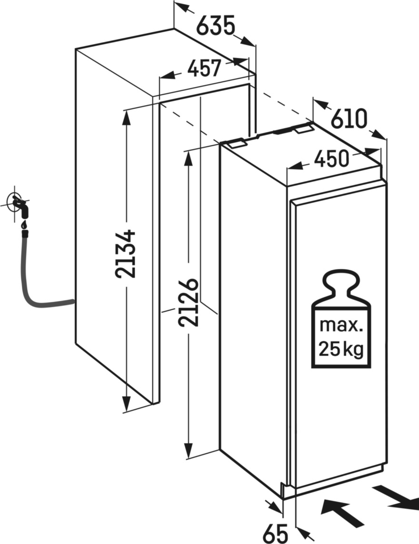 LIEBHERR MONOLITH inbouw vriezer - 213cm - EFNEI947020