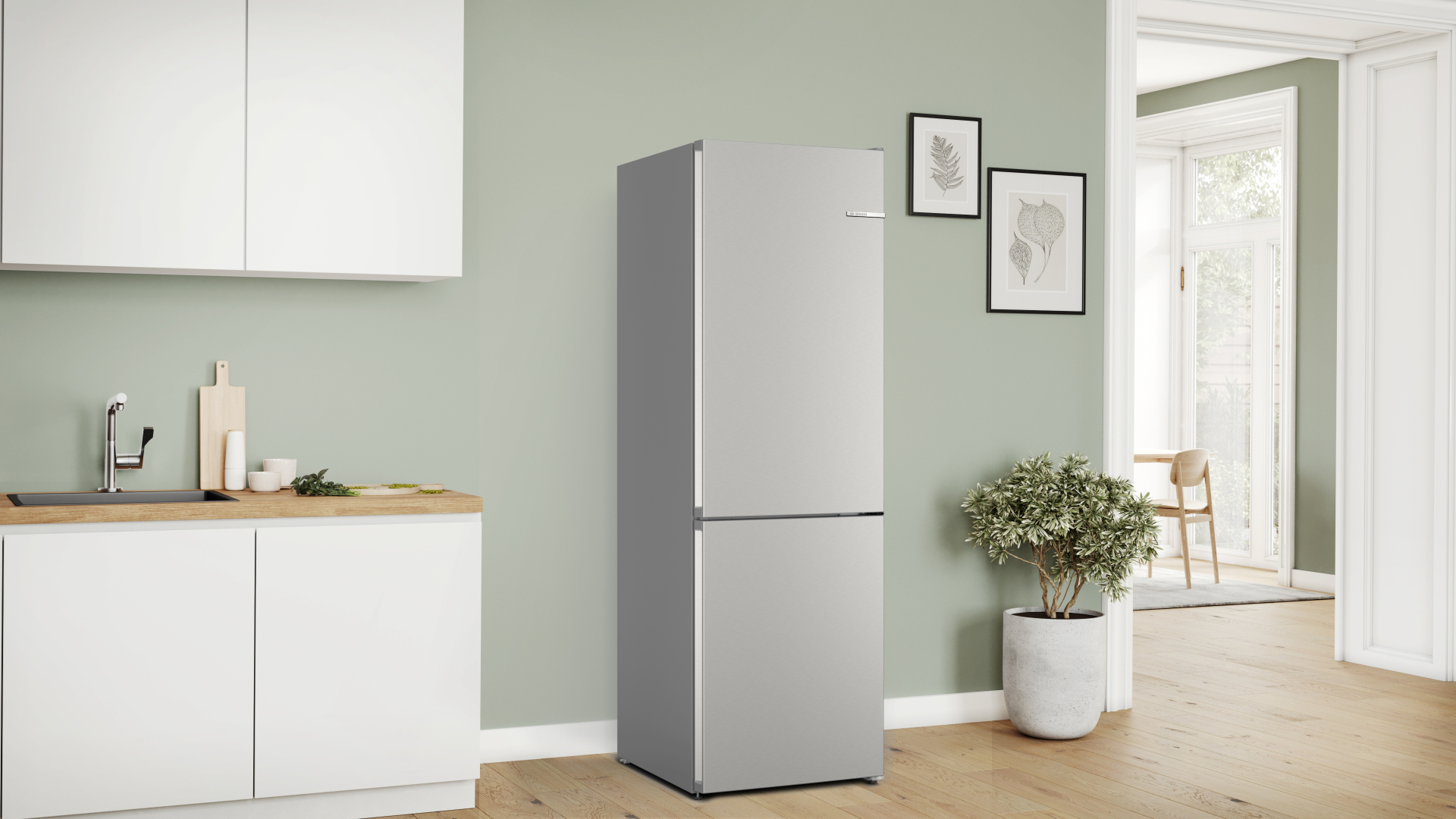BOSCH SERIE 4 Vrijstaande koel-vriescombinatie - KGN36EICF