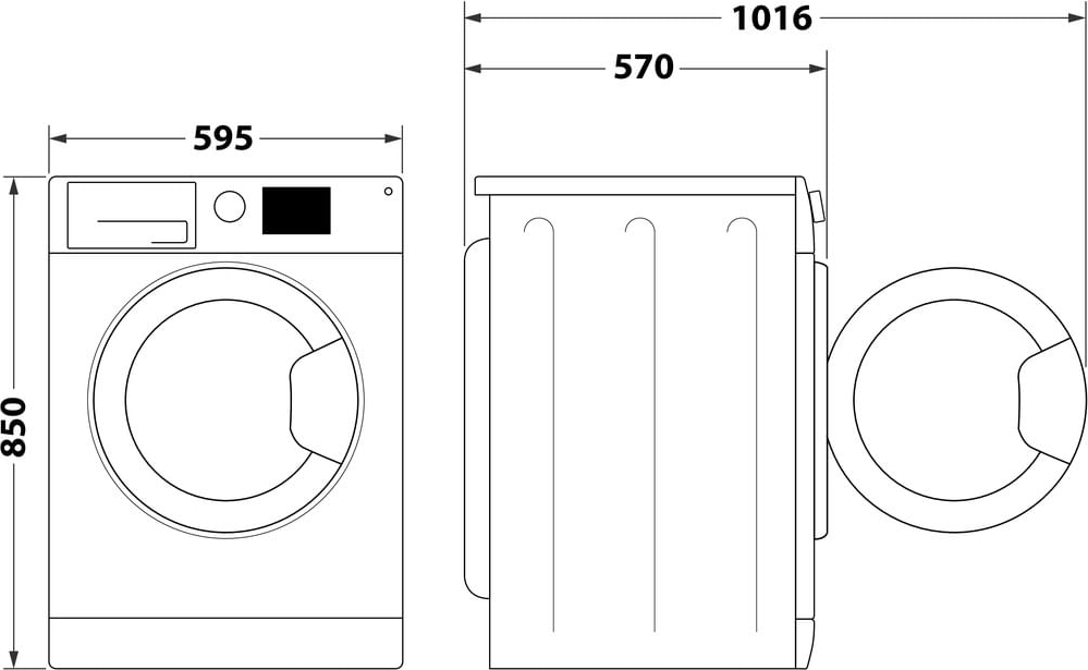 WHIRLPOOL was- droogcombinatie - FFWDB864489SVEE